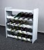 Regál na víno na 24 lahví, světle šedý, 65x63x27 cm